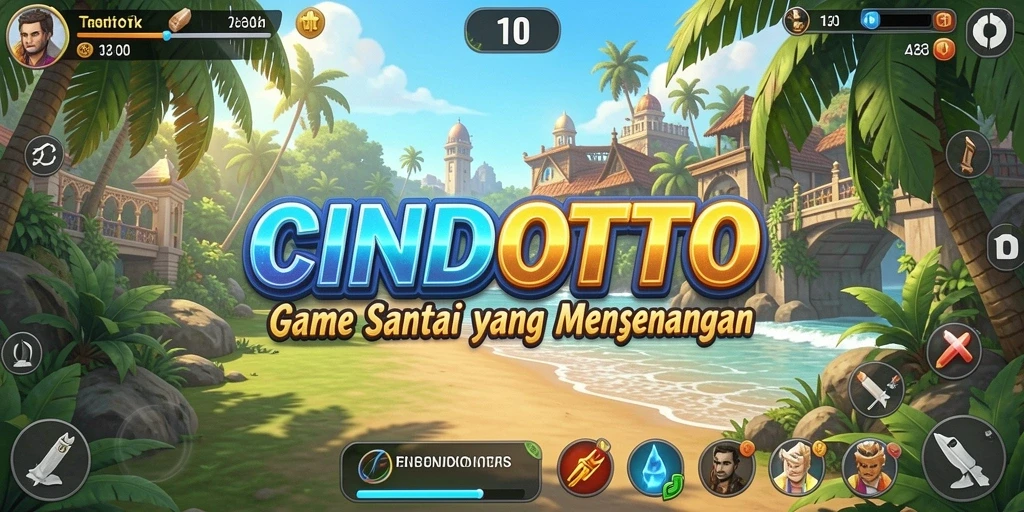 Tampilan gameplay seru dari CINDOTOTO yang penuh warna.