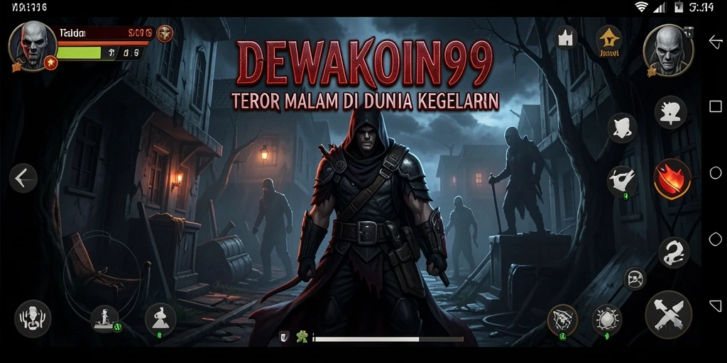 Tampilan menyeramkan gameplay DEWAKOIN99 dengan suasana kegelapan yang mencekam.