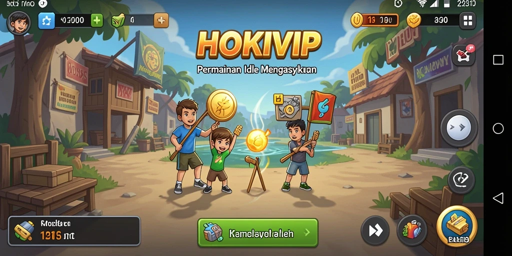 Tampilan gameplay HOKIVIP yang menarik dan penuh warna.