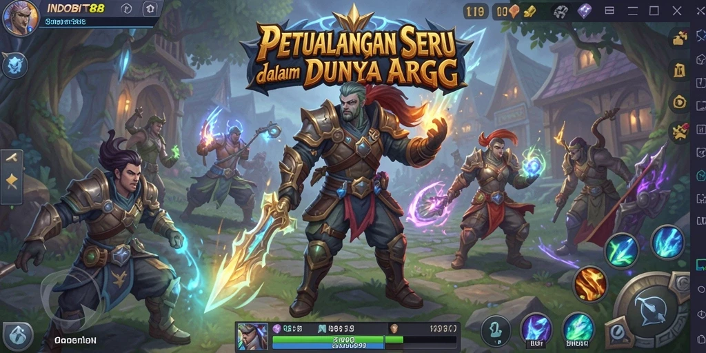 Tangkapan layar gameplay INDOBIT88 menampilkan pertarungan epic yang mendebarkan.