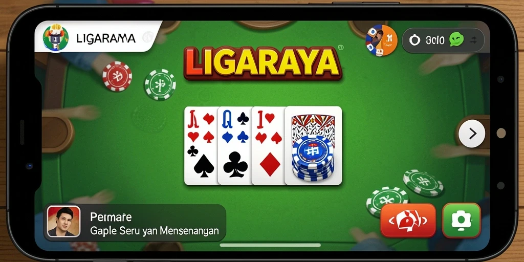Tampilan gameplay Gaple yang seru dan interaktif.