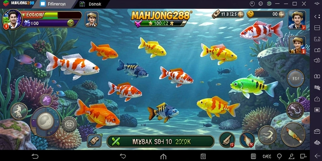 Tampilan menarik dari gameplay Tembak Ikan di MAHJONG288.