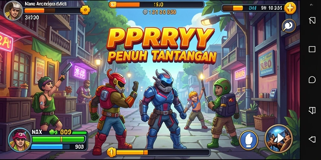 Screenshot PPRRYY menunjukkan gameplay seru dan penuh warna.