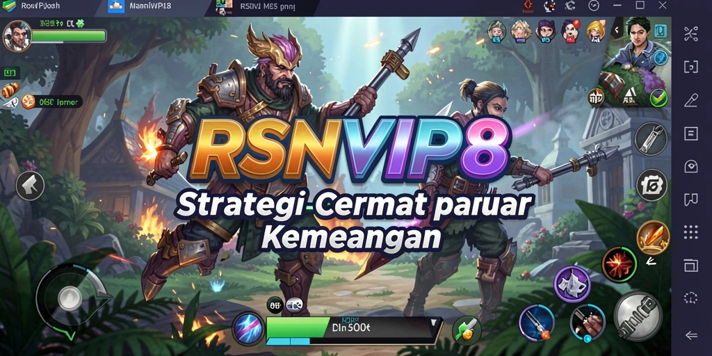 Screenshot gameplay RSNVIP8 menampilkan aksi strategi menegangkan.