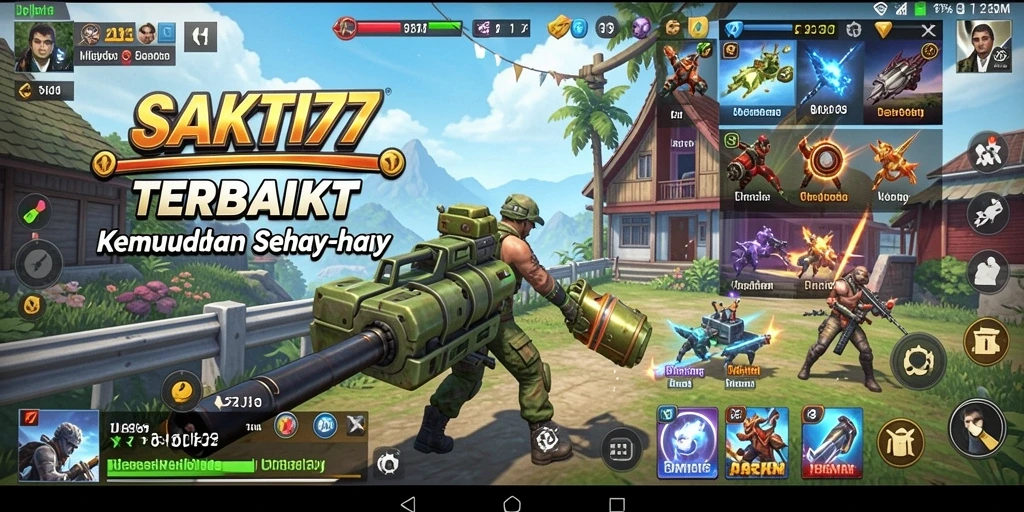 Tampilan antarmuka utama SAKTI77 yang menarik dan mudah digunakan.