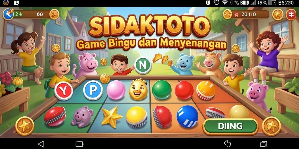 Screenshot gameplay SIDAKTOTO menampilkan momen seru permainan Bingo.